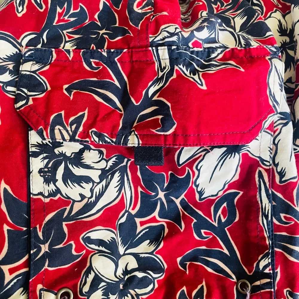 Sonoma Tropical Blue and Maroon Men's Swim‎ Trunks, Size Large